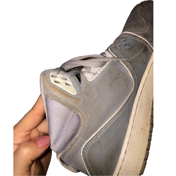 Youth Nike Air Jordan 1 Flight 2 Gray/White Sneakers - 6.5Y - Picture 13 of 13